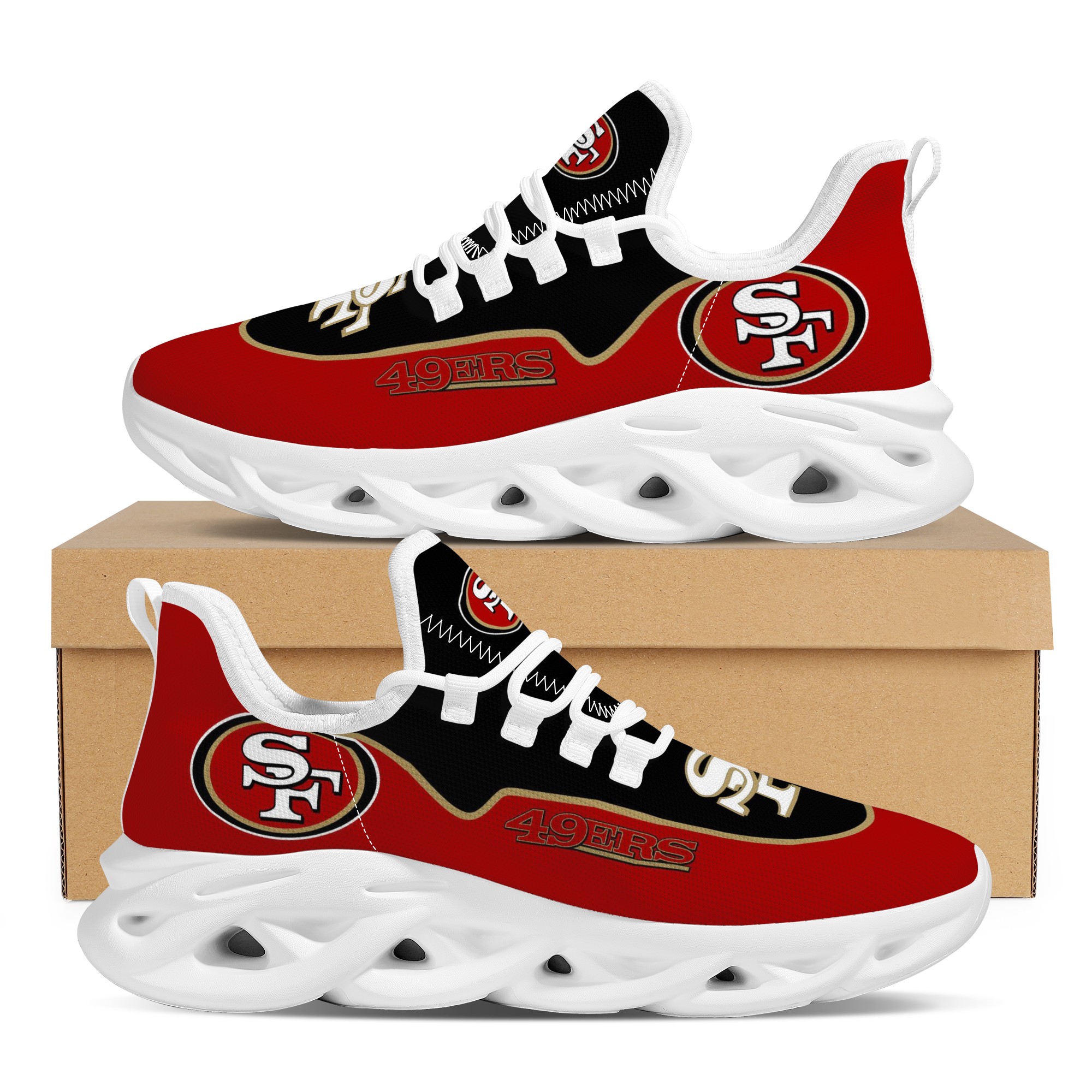 Men's San Francisco 49ers Flex Control Sneakers 006