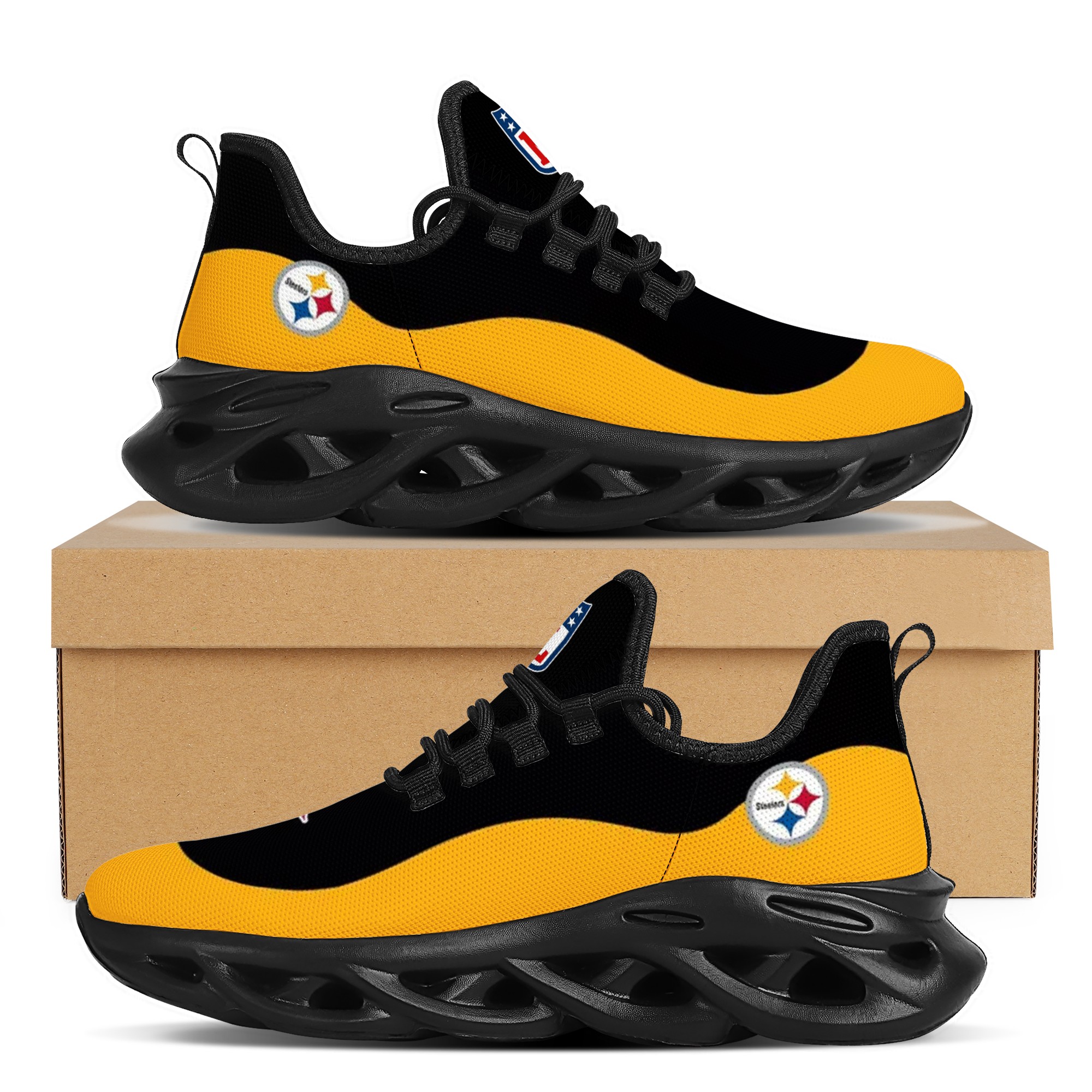 Men's Pittsburgh Steelers Flex Control Sneakers 007