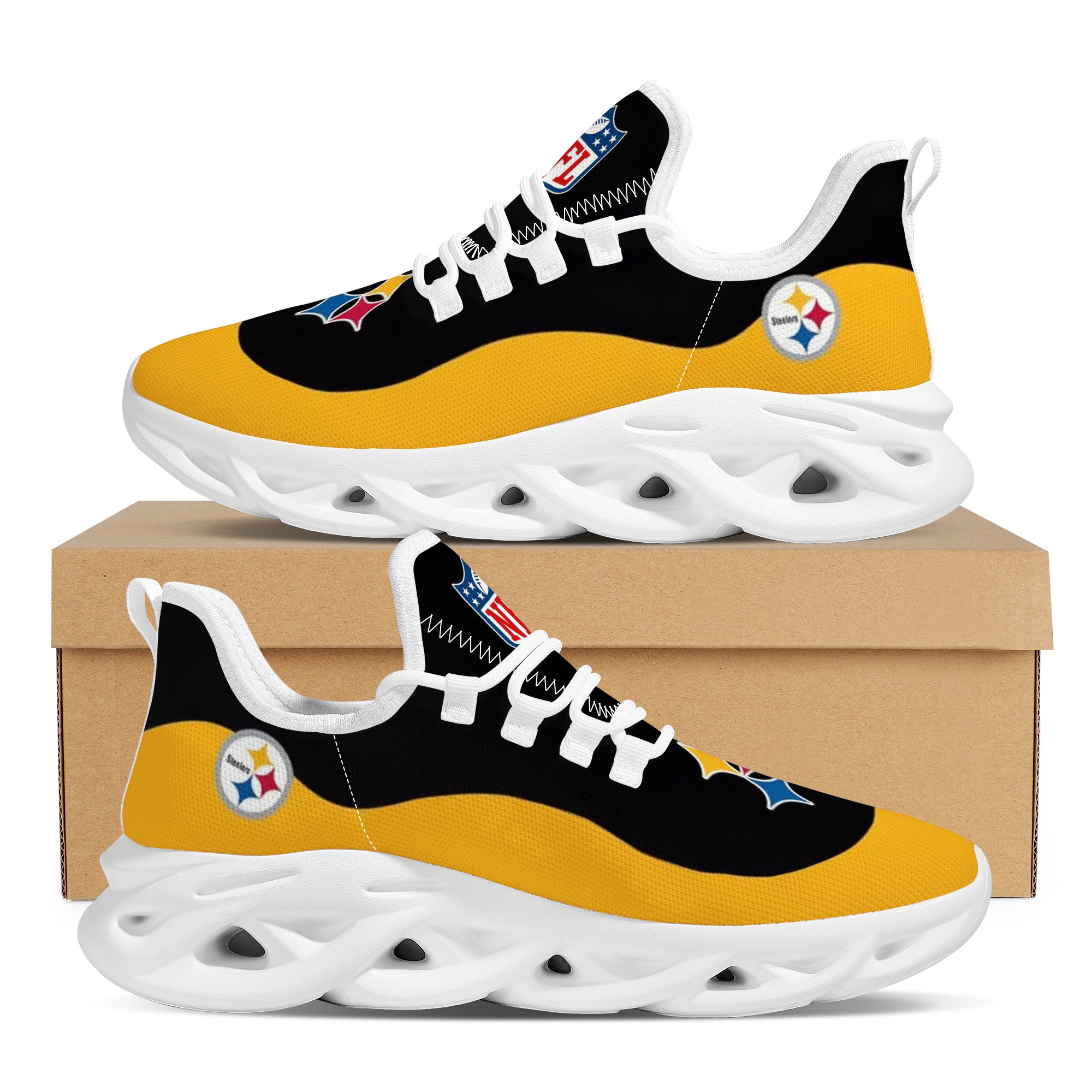 Women's Pittsburgh Steelers Flex Control Sneakers 008