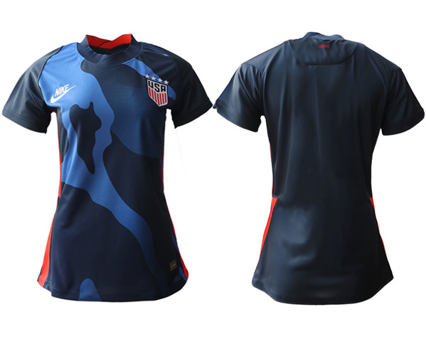 Women's USA Customized Away Soccer Country Jersey