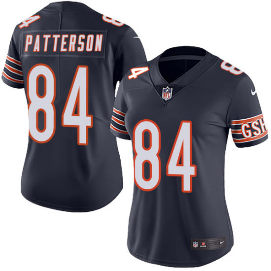 Women's Chicago Bears #84 Cordarrelle Patterson Navy Vapor Untouchable Limited Stitched NFL Jersey(Run Small)