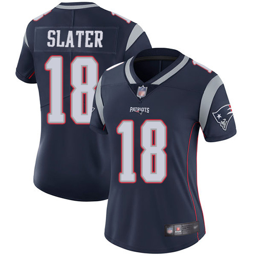Women's New England Patriots #18 Matthew Slater Navy Vapor Untouchable Limited Stitched NFL Jersey(Run Small)