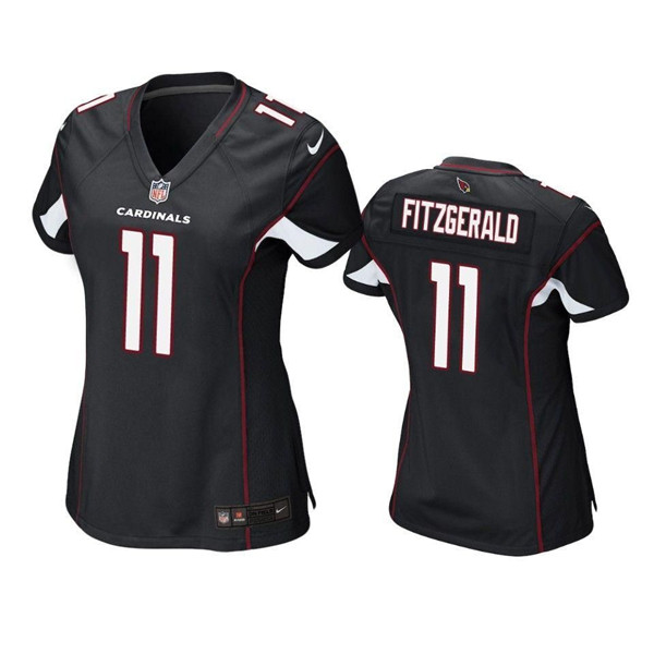 Nike Cardinals #11 Larry Fitzgerald Black Alternate Women's Stitched NFL Elite Jersey