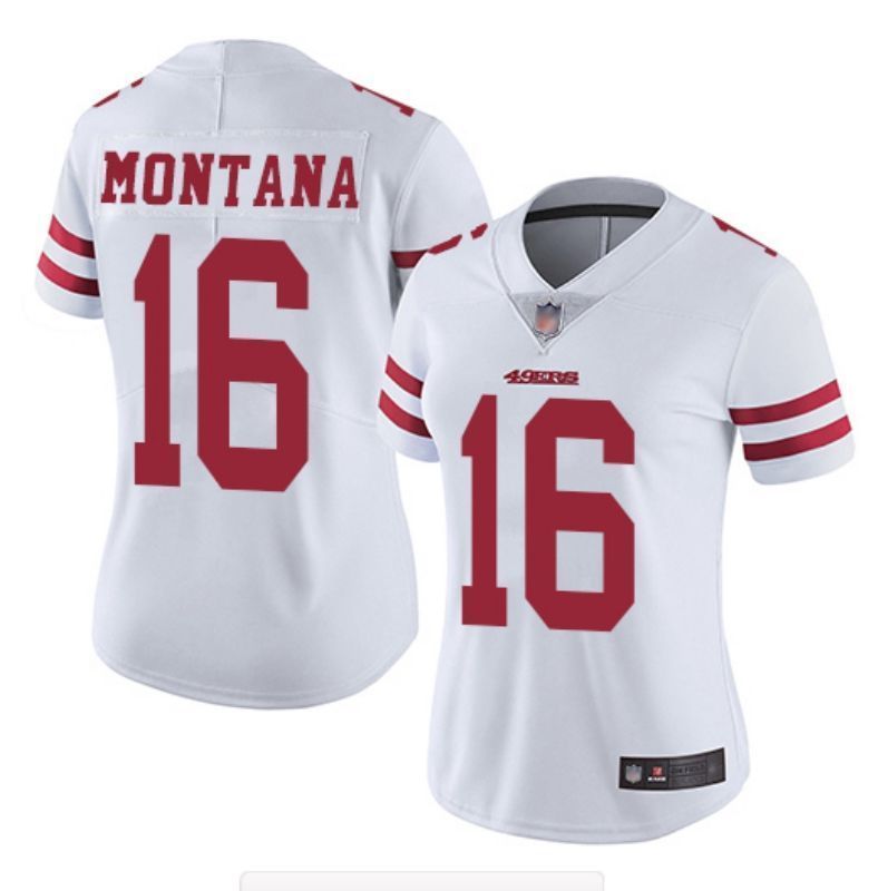 Women's NFL San Francisco 49ers #16 Joe Montana White Vapor Untouchable Limited Stitched Jersey