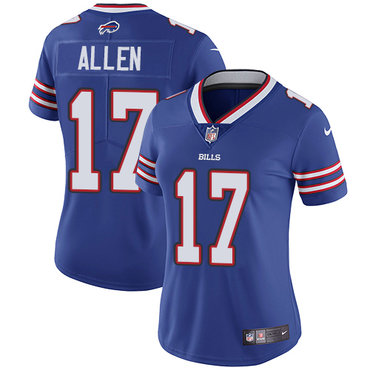 Women's Buffalo Bills #17 Josh Allen Royal Vapor Untouchable Limited Stitched NFL Jersey
