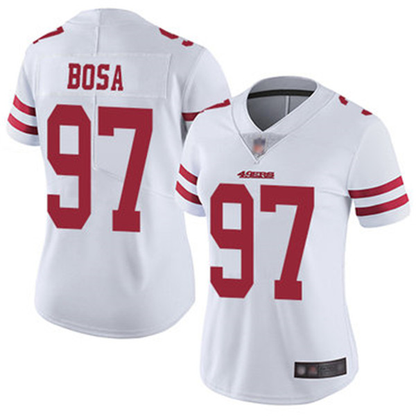 Women's NFL San Francisco 49ers #97 Nick Bosa White Vapor Untouchable Limited Stitched Jersey