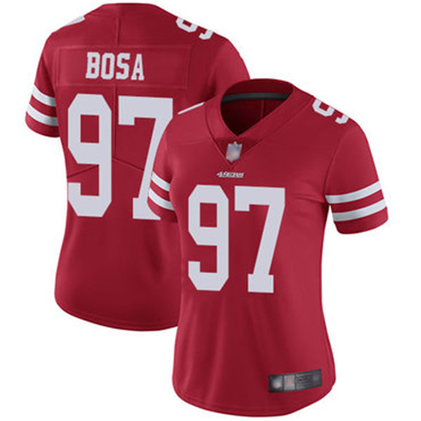 Women's NFL San Francisco 49ers #97 Nick Bosa Red Vapor Untouchable Limited Stitched Jersey