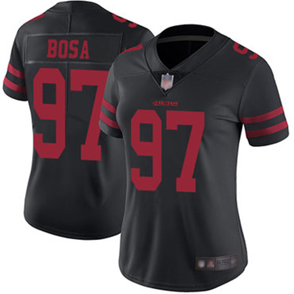 Women's NFL San Francisco 49ers #97 Nick Bosa Black Vapor Untouchable Limited Stitched Jersey
