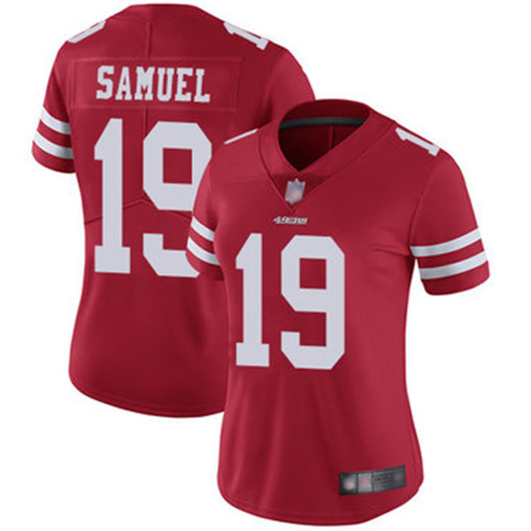 Women's NFL San Francisco 49ers #19 Deebo Samuel Red Vapor Untouchable Limited Stitched Jersey(Run Small)