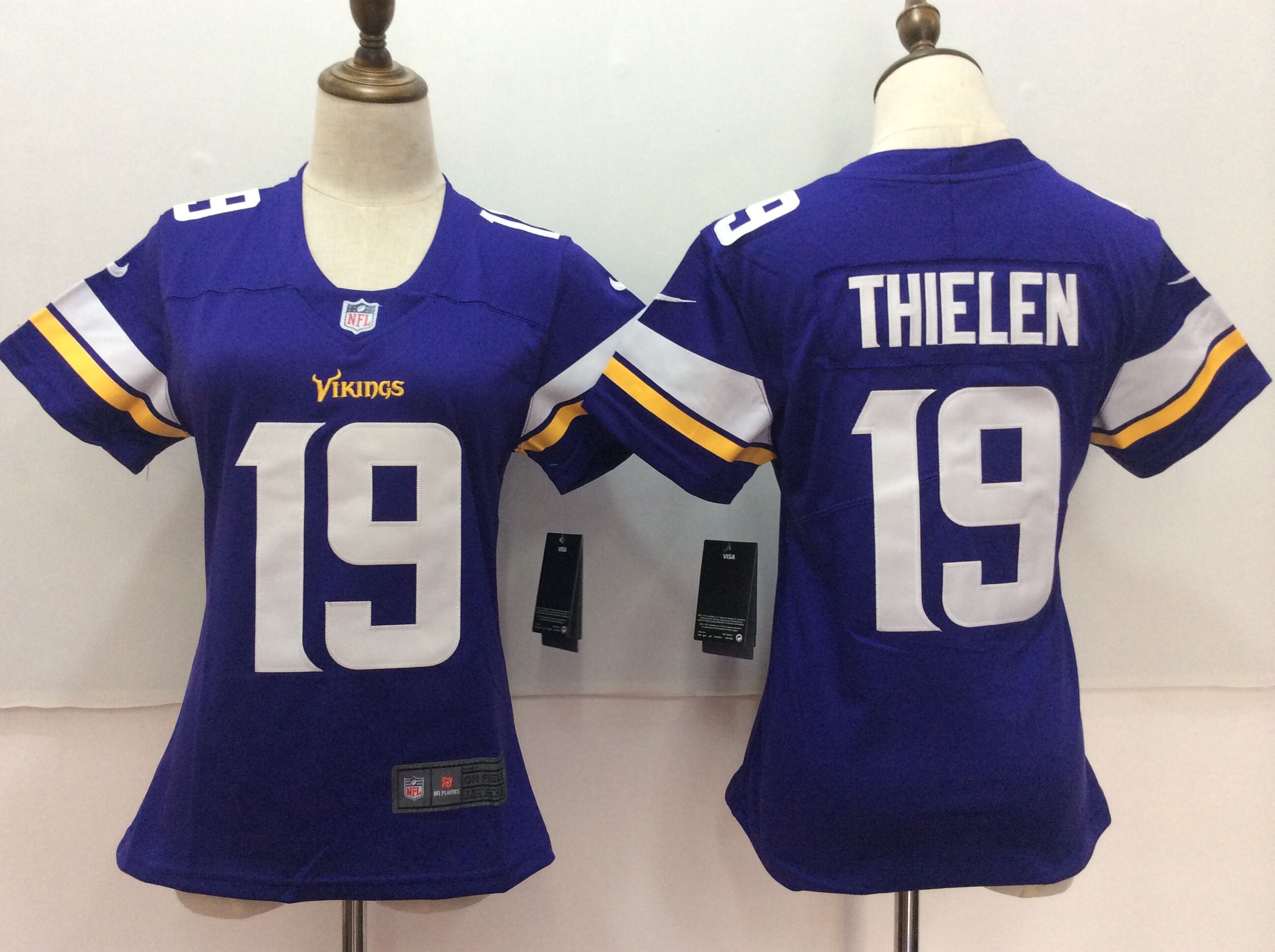 Women's Nike Minnesota Vikings #19 Adam Thielen Purple Untouchable Limited Stitched NFL Jersey