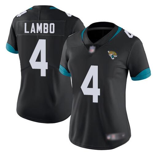 Women's Jacksonville Jaguars #4 Josh Lambo Black Vapor Untouchable Limited Stitched NFL Jersey(Run Small)