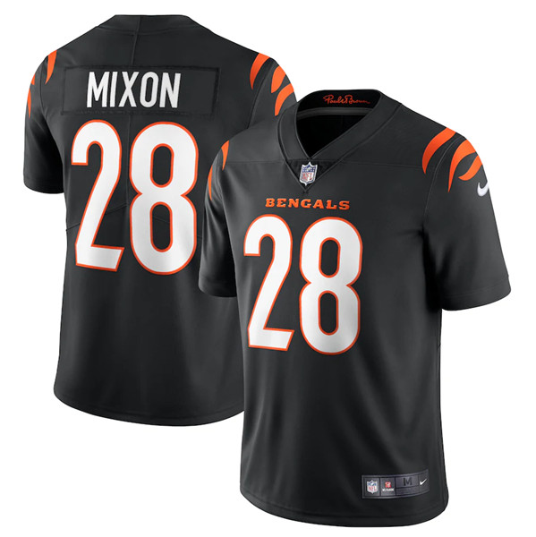 Women's Cincinnati Bengals #28 Joe Mixon 2021 Black Vapor Limited Stitched Jersey(Run Small)