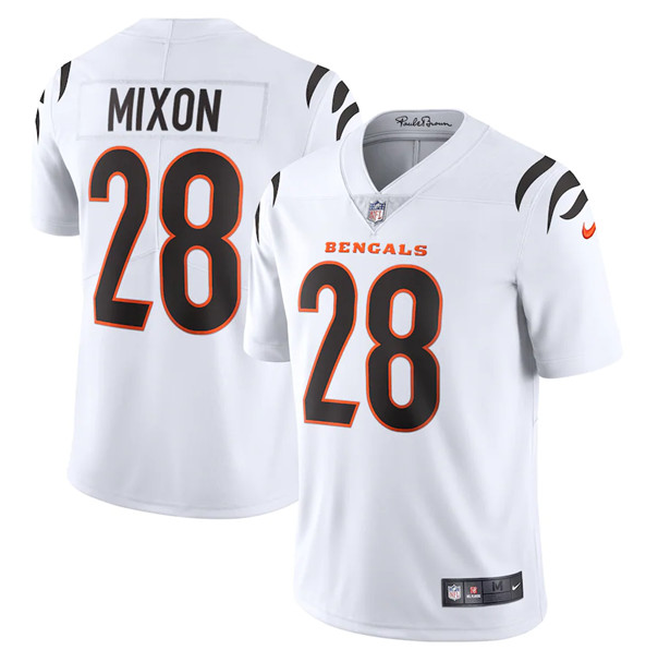Women's Cincinnati Bengals #28 Joe Mixon 2021 White Vapor Limited Stitched Jersey(Run Small)