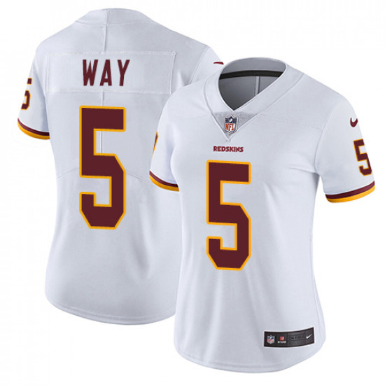 Women's Washington Redskins #5 Tress Way White Vapor Untouchable Limited Stitched NFL Jersey(Run Small)