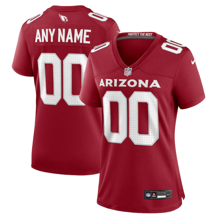 Women's Arizona Cardinals Active Player Custom New Red Stitched Jersey(Run Small)