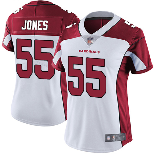 Women's Arizona Cardinals #55 Chandler Jones White Vapor Untouchable Limited Stitched NFL Jersey(Run Small)