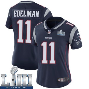Women's New England Patriots #11 Julian Edelman Navy Blue Super Bowl LIII Vapor Untouchable Limited Stitched NFL Jersey ( run small )