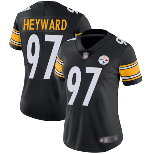 Women's Pittsburgh Steelers #97 Cam Heyward Black Vapor Untouchable Limited Stitched NFL Jersey(Run Small)