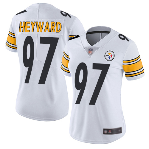 Women's Pittsburgh Steelers #97 Cam Heyward White Vapor Untouchable Limited Stitched NFL Jersey(Run Small)