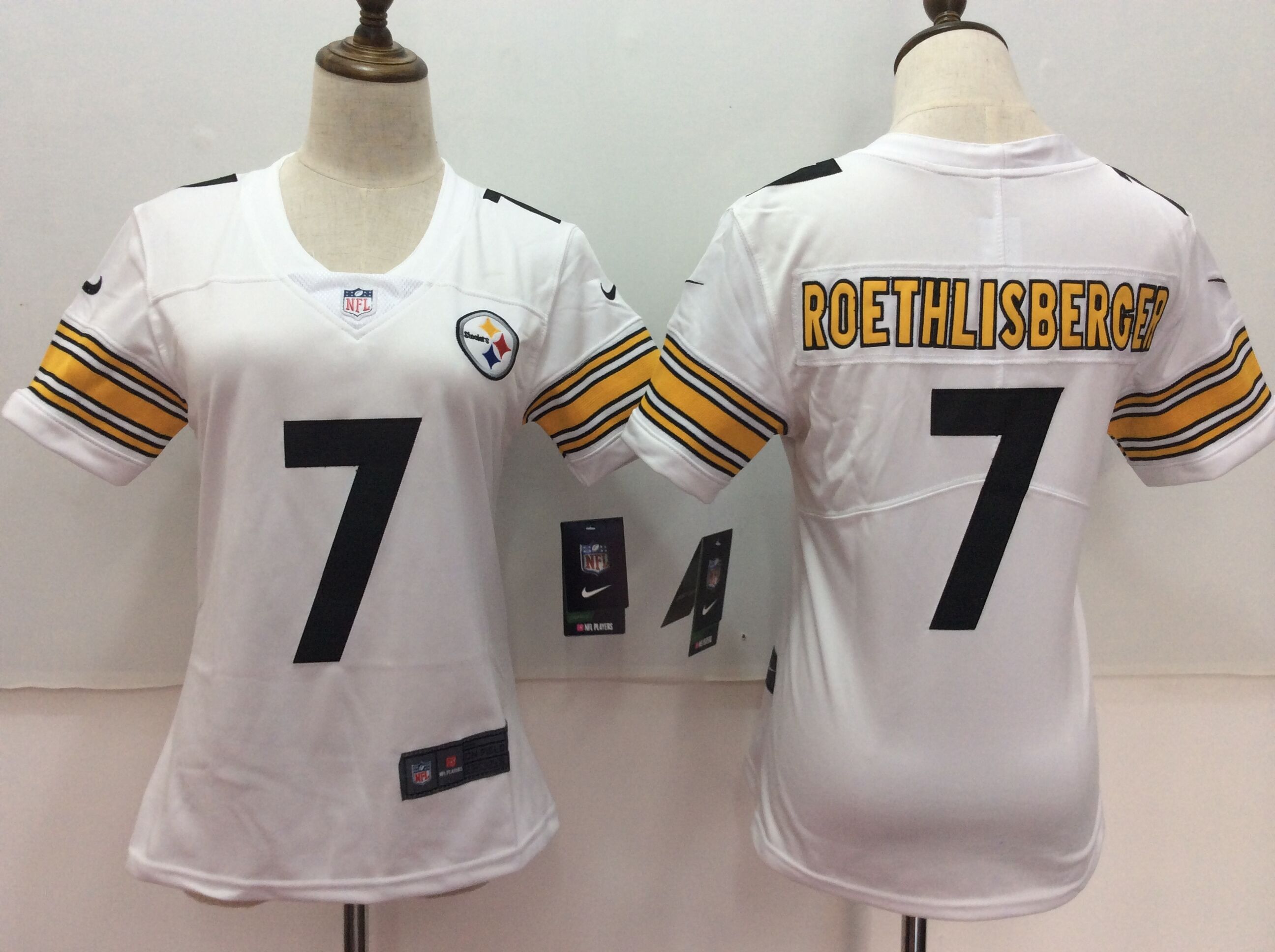 Women's Nike Pittsburgh Steelers #7 Ben Roethlisberger White Untouchable Limited Stitched NFL Jersey