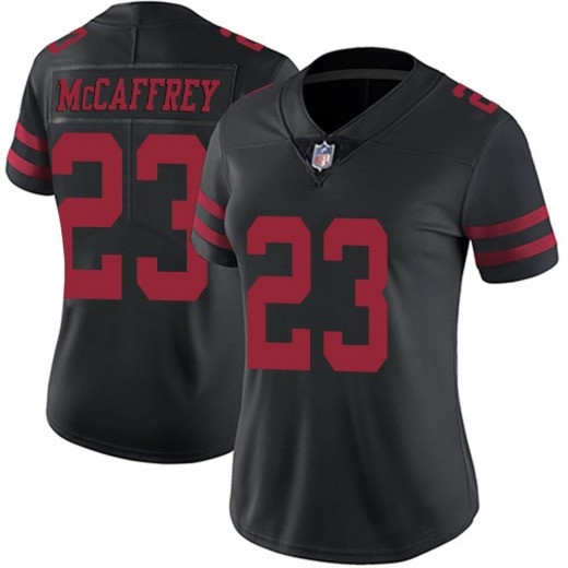 Women's San Francisco 49ers #23 Christian McCaffrey Black Vapor Untouchable Stitched Jersey(Run Small)