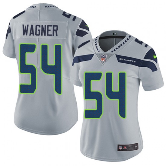 Women's Seattle Seahawks #54 Bobby Wagner Grey Vapor Untouchable Limited Stitched NFL Jersey(Run Small)