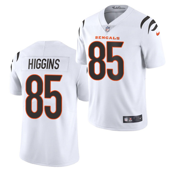 Women's Cincinnati Bengals #85 Tee Higgins 2021 New White Vapor Limited Stitched Jersey(Run Small)