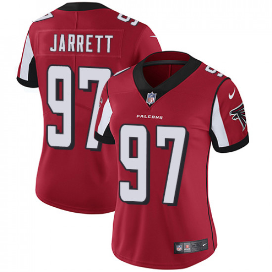 Women's Atlanta Falcons # 97 Grady Jarrett Red Vapor Untouchable Limited Stitched NFL Jersey(Run Small)