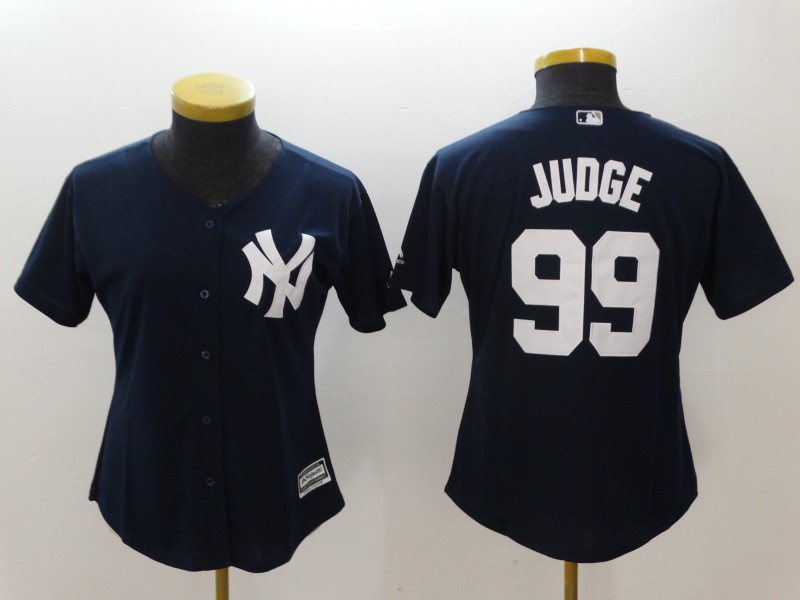 Women's New York Yankees #99 Aaron Judge Navy Cool Base Stitched MLB Jersey