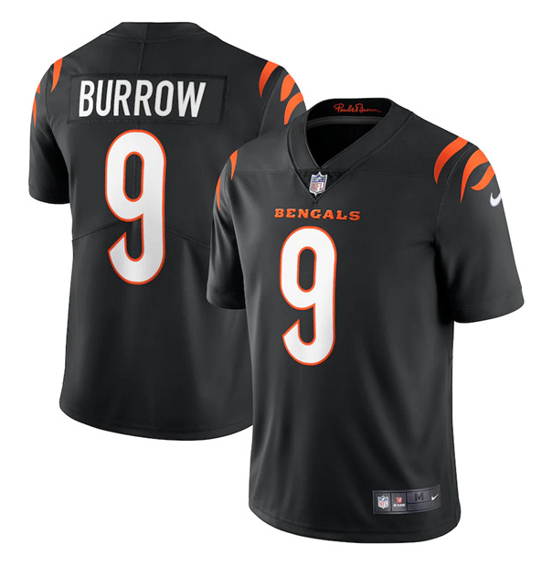 Women's Cincinnati Bengals #9 Joe Burrow 2021 Black Vapor Limited Stitched Jersey(Run Small)