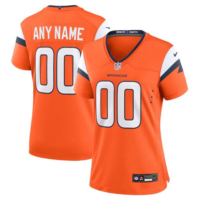 Women's Denver Broncos Active Player Custom Orange 2024 Stitched Jersey(Run Small)
