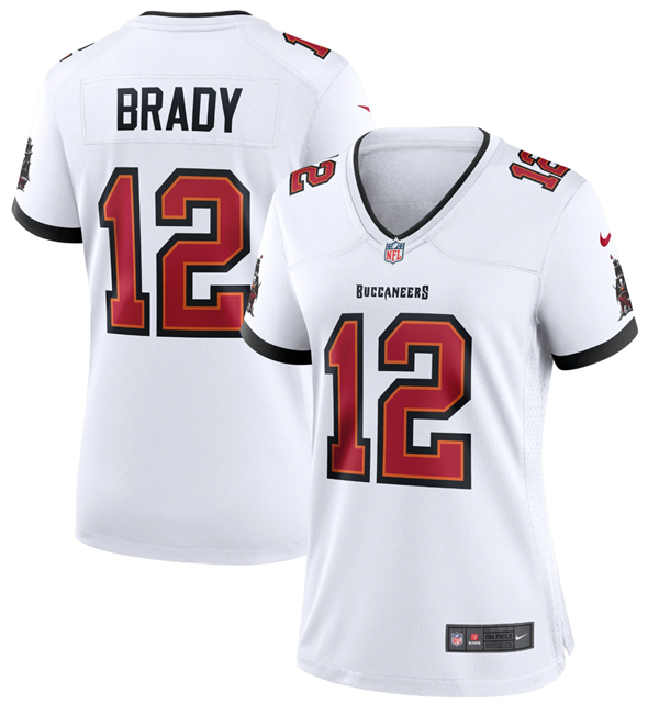 Women's Tampa Bay Buccaneers #12 Tom Brady White 2021 Super Bowl LV Limited Stitched Jersey(Run Small)