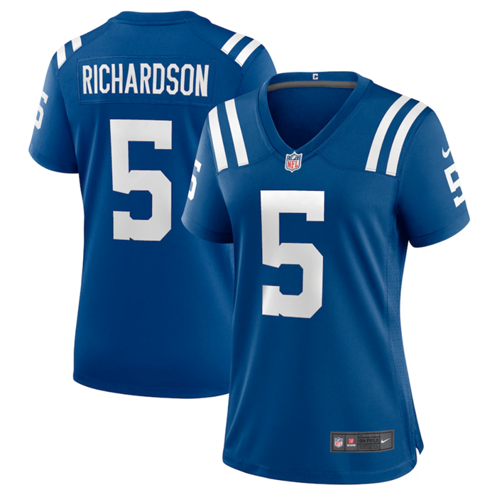 Women's Indianapolis Colts #5 Anthony Richardson Blue 2023 Draft Stitched Game Jersey(Run Small)
