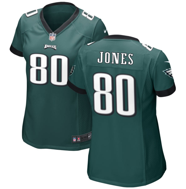 Women's Philadelphia Eagles #80 Julio Jones Green Stitched Football Jersey(Run Small)