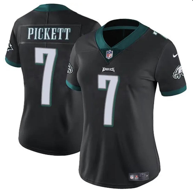 Women's Philadelphia Eagles #7 Kenny Pickett Black Vapor Untouchable Limited Stitched Football Jersey(Run Small)
