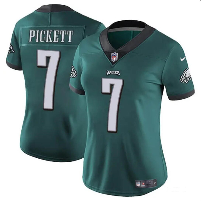 Women's Philadelphia Eagles #7 Kenny Pickett Green Vapor Untouchable Limited Stitched Football Jersey(Run Small)