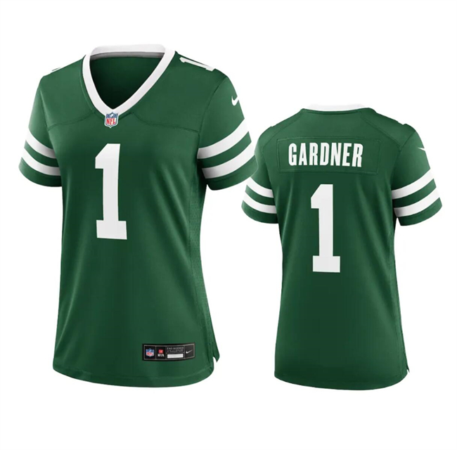 Women's New York Jets #1 Sauce Gardner Green 2024 Stitched Football Jersey(Run Small)