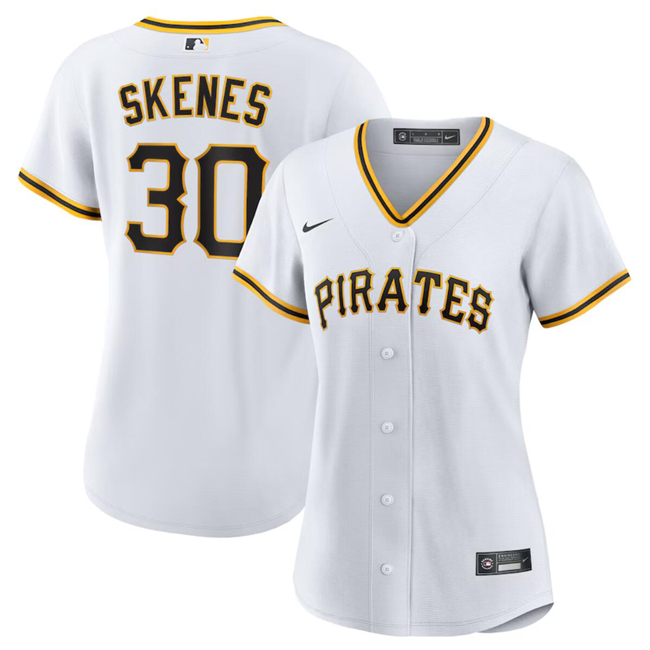 Women's Pittsburgh Pirates #30 Paul Skenes White Stitched Jersey