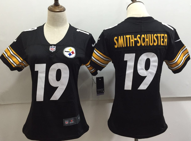 Women's Nike Pittsburgh Steelers #19 JuJu Smith-Schuster Black Untouchable Limited Stitched NFL Jersey
