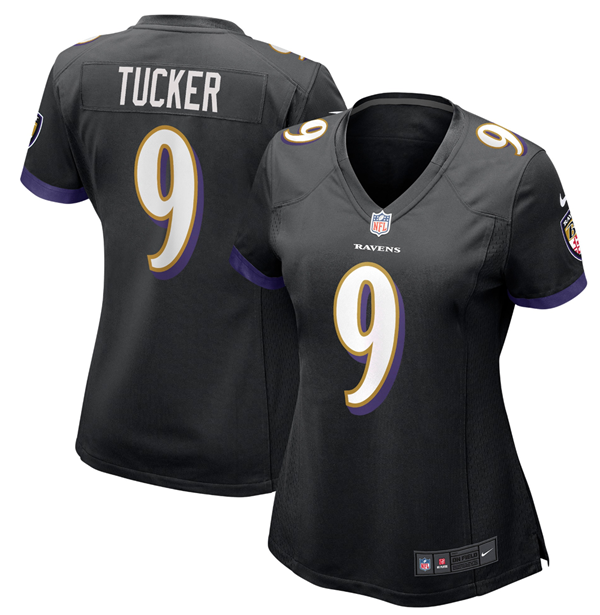 Women's Baltimore Ravens #9 Justin Tucker Black Vapor Untouchable Limited NFL Jersey