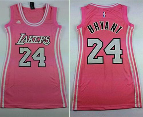 Lakers #24 Kobe Bryant Pink Women's Dress Stitched NBA Jersey