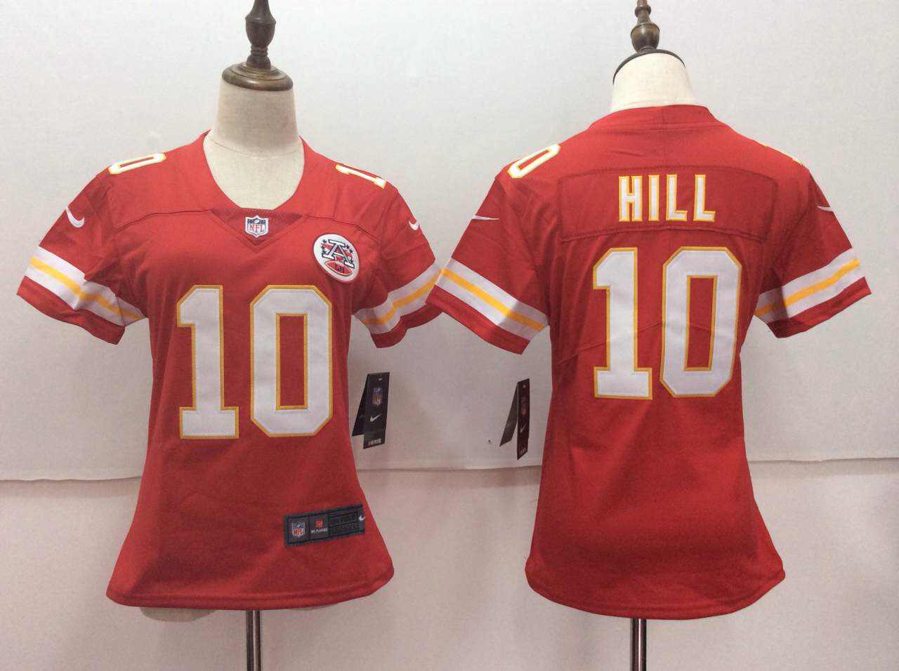 Women's Nike Kansas City Chiefs #10 Tyreek Hill Red Untouchable Limited Stitched NFL Jersey