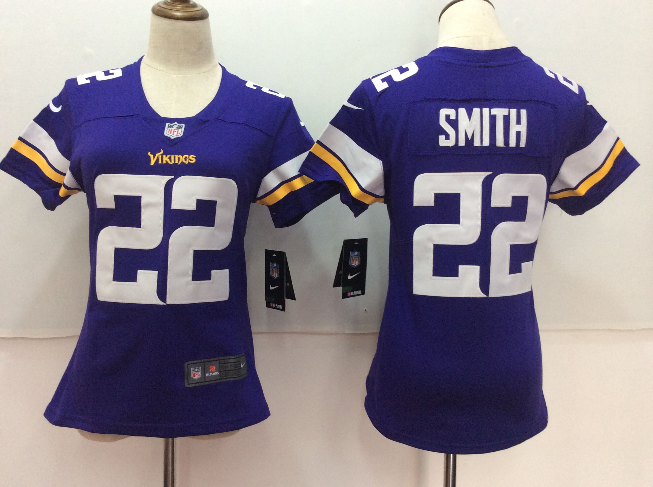 Women's Nike Minnesota Vikings #22 Harrison Smith Purple Untouchable Limited Stitched NFL Jersey