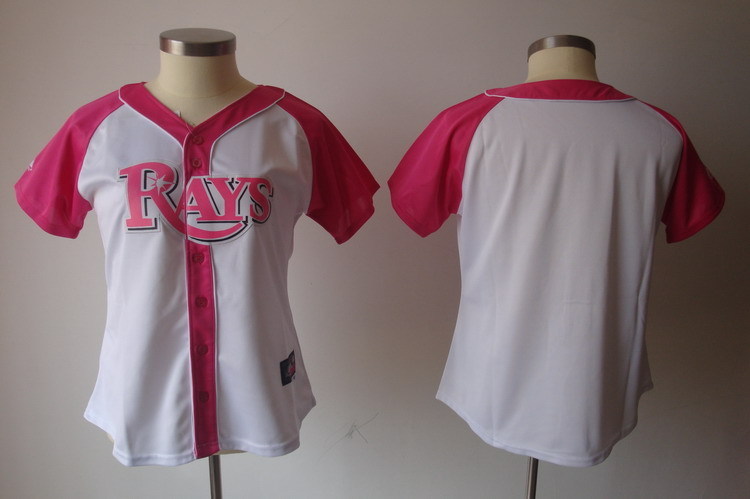 Women's Tampa Bay Rays Blank Pink Splash Fashion Stitched MLB Jersey
