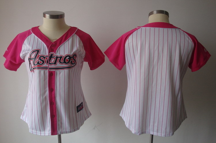Women's Houston Astros Blank Pink Splash Fashion Stitched MLB Jersey