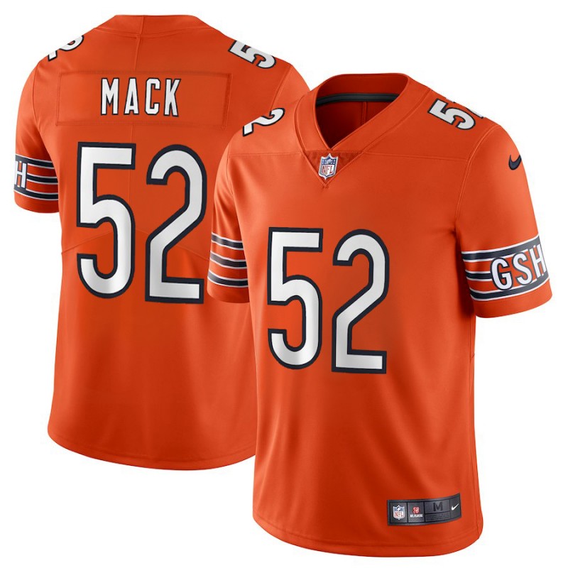 Youth Chicago Bears #52 Khalil Mack Orange Vapor Untouchable Limited Stitched NFL Jersey