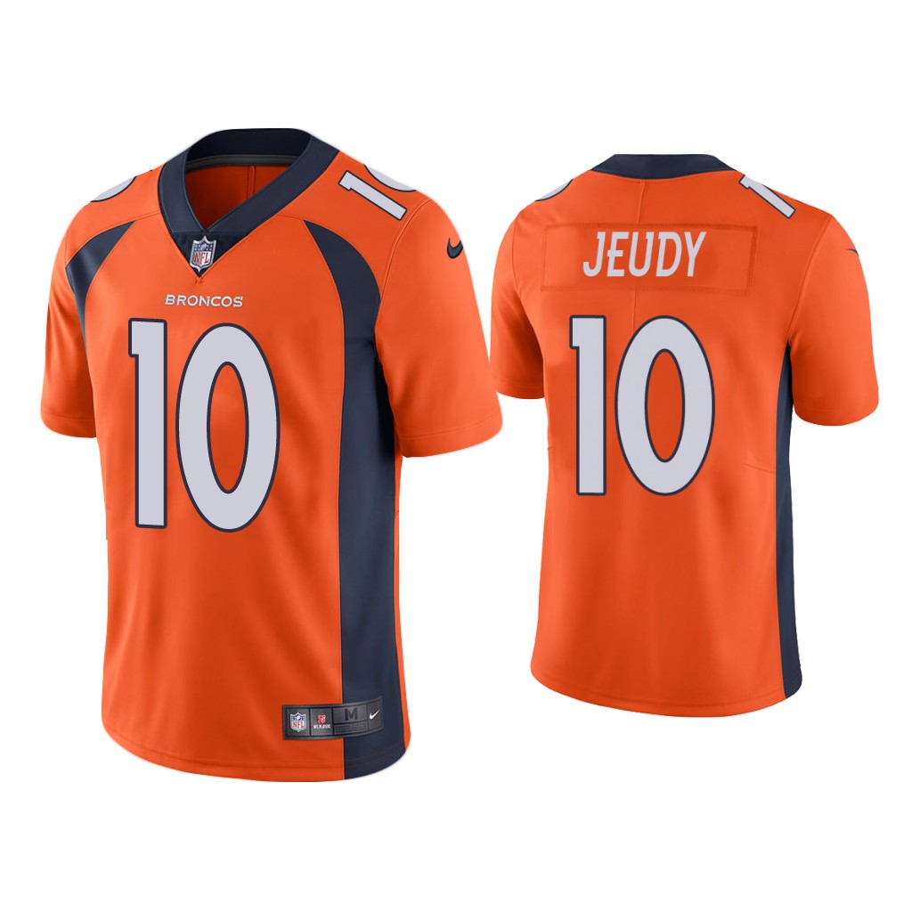 Youth Denver Broncos #10 Jerry Jeudy Orange Vapor Untouchable Limited Stitched Jersey