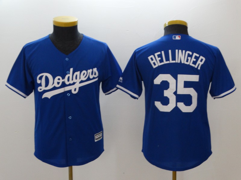 Youth Los Angeles Dodgers #35 Cody Bellinger Blue Cool Base Stitched MLB Jersey