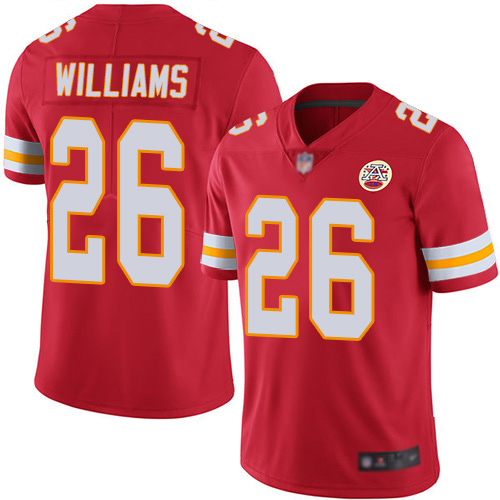 Youth Kansas City Chiefs #26 Damien Williams Red Vapor Untouchable Limited Stitched Jersey