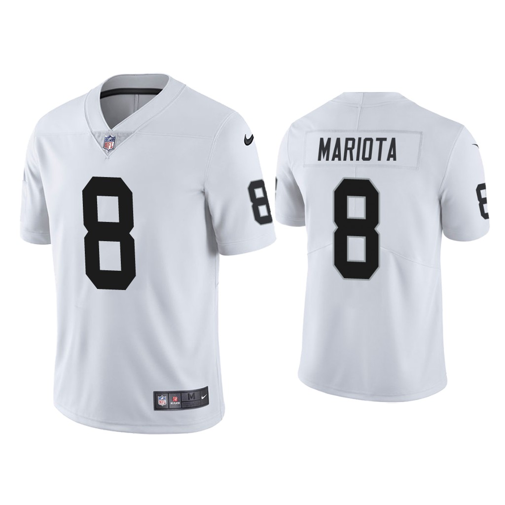 Youth Oakland Raiders #8 Marcus Mariota White Vapor Untouchable Limited Stitched Jersey